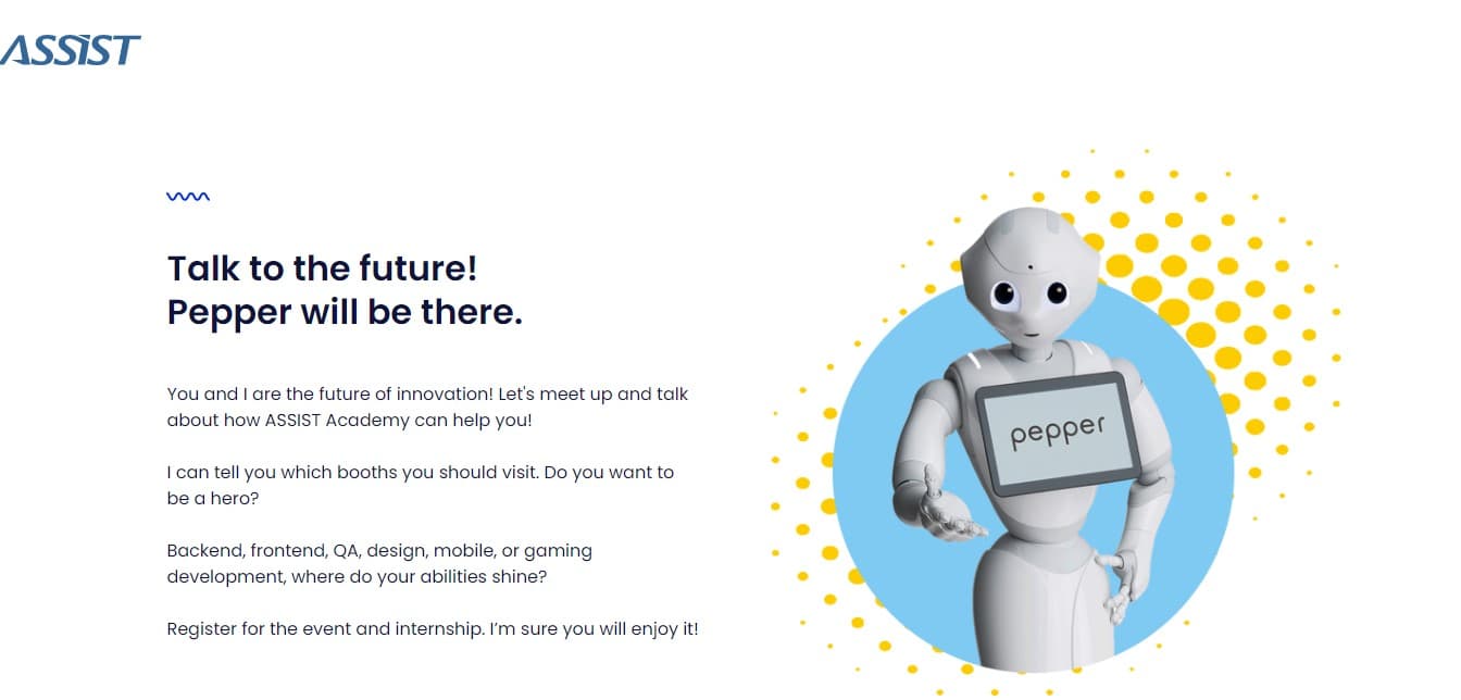 ||||Pepper Robot la Assist Software Open Days|Pepper Robot la Assist Software Open Days|Pepper Robot la Assist Software Open Days