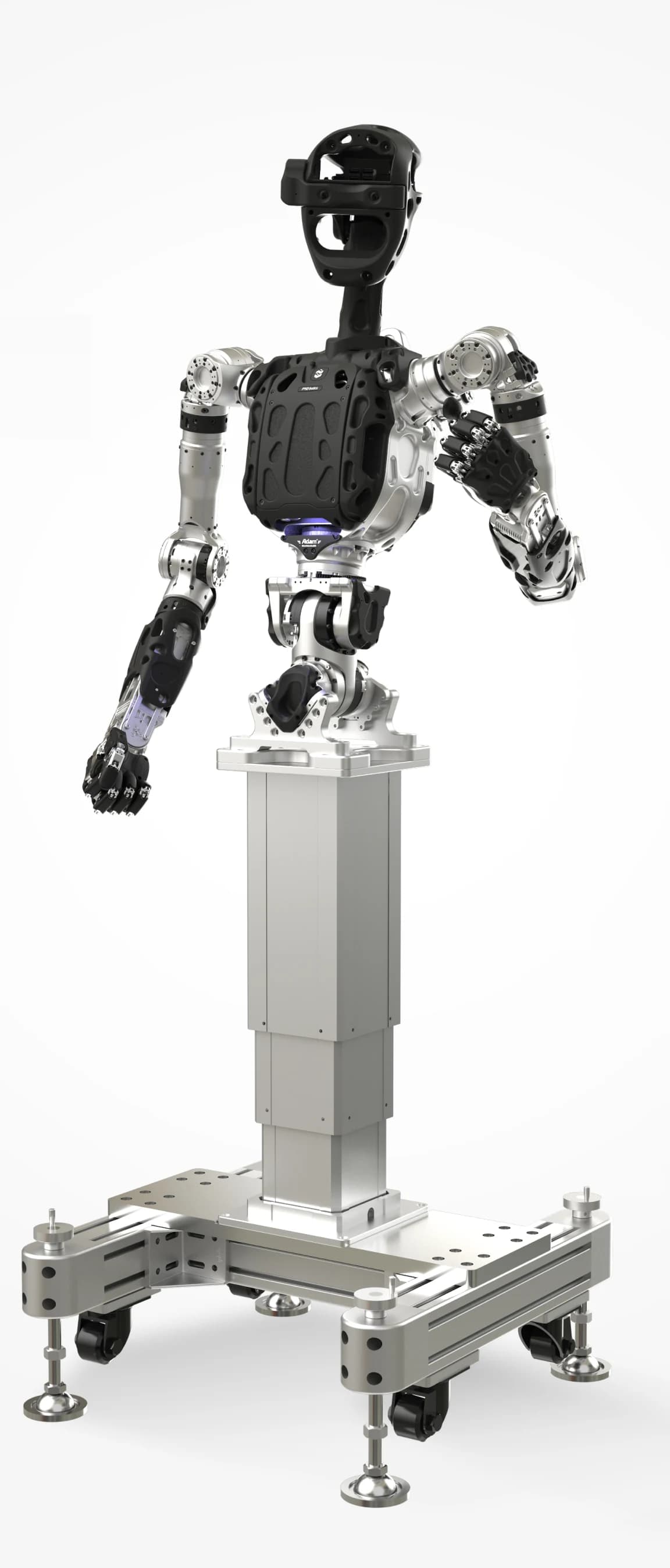 Robotul umanoid PNDbotics Adam-U, bust pe coloană reglabilă, randare oficială