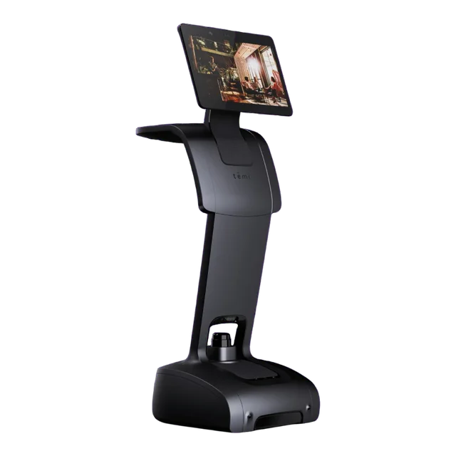 The temi robot, with its touchscreen above the wheeled base