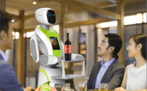 Robot umanoid chelner Amy 